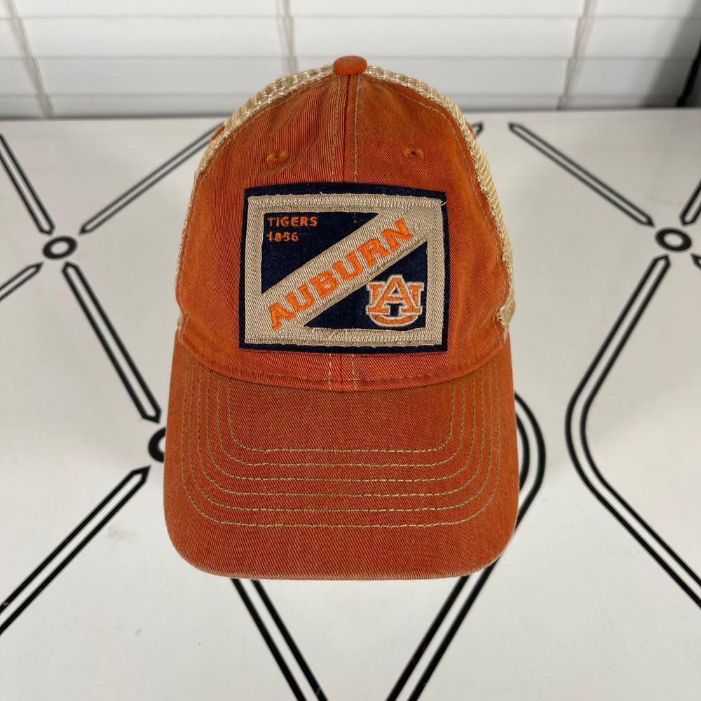 Auburn Tigers NCAA Legacy Trucker Hat‎ Orange Tan Mesh Adjustable Baseball Cap